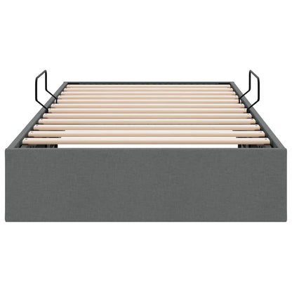 Storage Bed with Mattress Dark Grey 203 x 100 cm Fabric