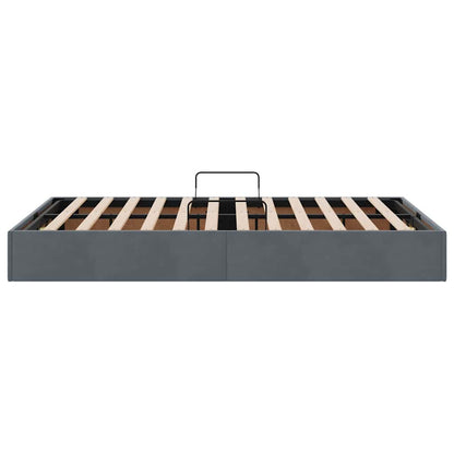 Storage Bed with Mattress Dark Grey 120 x 200 cm Velvet