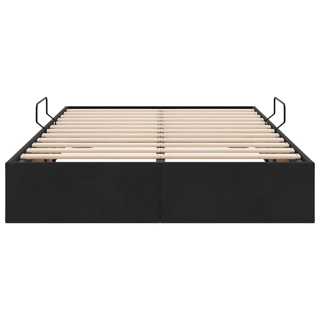 Storage Bed with Mattress Black 120 x 200 cm Velvet