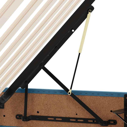 Storage Bed with Mattress Dark Blue 120 x 200 cm Velvet