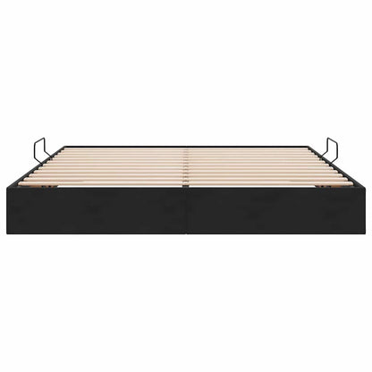 Storage Bed with Mattress Black 160 x 200 cm Velvet