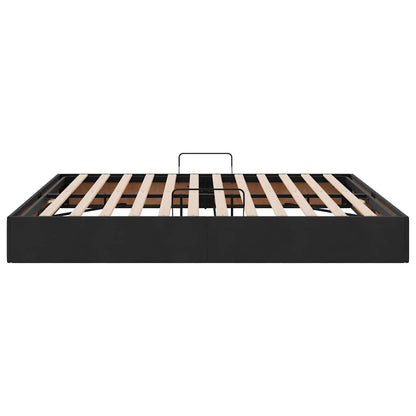 Storage Bed with Mattress Black 160 x 200 cm Velvet