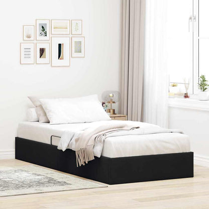 Storage Bed with Headboard Black 90 x 190 cm Velvet