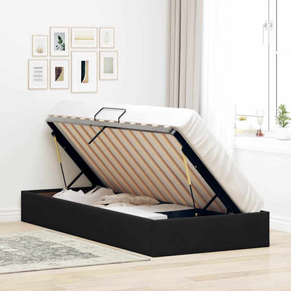 Storage Bed with Headboard Black 90 x 190 cm Velvet
