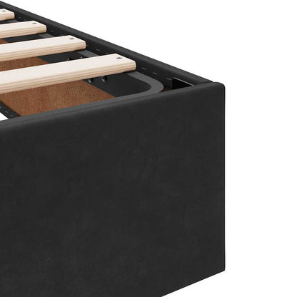 Storage Bed with Storage Black 135 x 190 cm Velvet