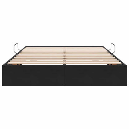 Storage Bed with Storage Black 135 x 190 cm Velvet