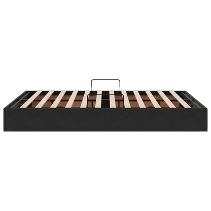 Storage Bed with Storage Black 135 x 190 cm Velvet