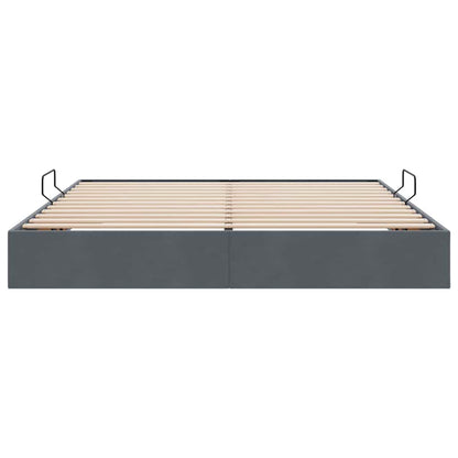Storage Bed with Headboard Dark Grey 180 x 200 cm Velvet