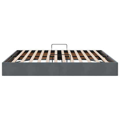 Storage Bed with Headboard Dark Grey 180 x 200 cm Velvet