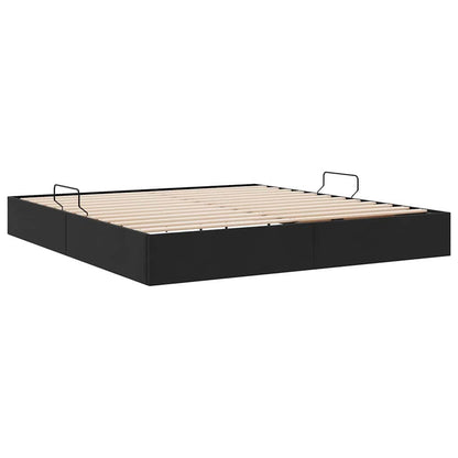 Storage Bed with Headboard Black 180 x 200 cm Velvet