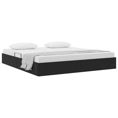 Storage Bed with Headboard Black 180 x 200 cm Velvet