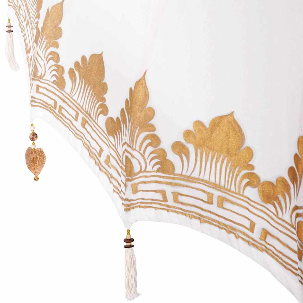 Balinese Parasol Cream 180-190 cm Cotton and solid wood