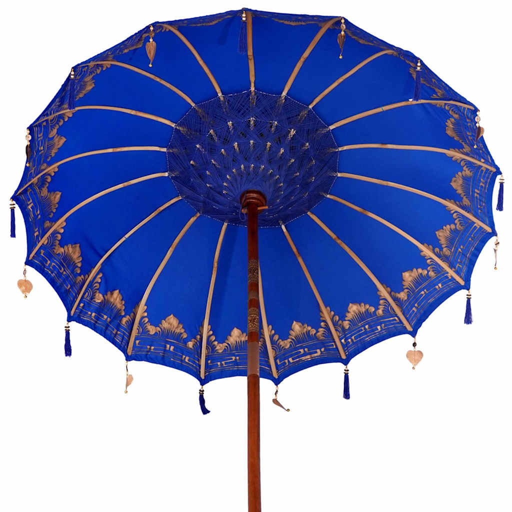 Balinese Parasol Blue 180-190 cm Cotton and solid wood