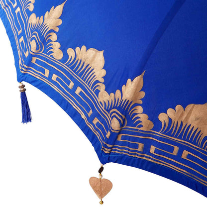 Balinese Parasol Blue 215 x 215 x 260 cm Cotton and solid wood