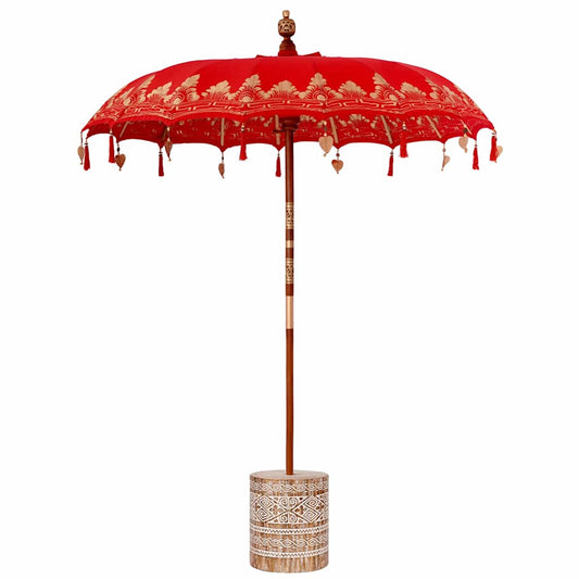 Balinese Parasol Red 180-190 cm Cotton and solid wood
