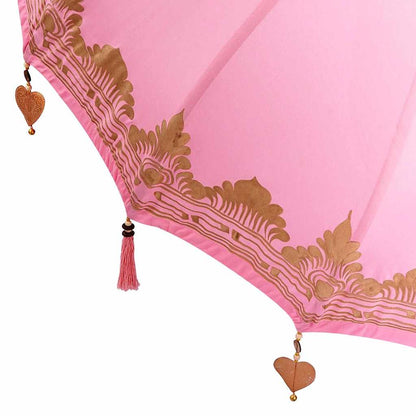 Balinese Parasol Pink 215 x 215 x 260 cm Cotton and solid wood