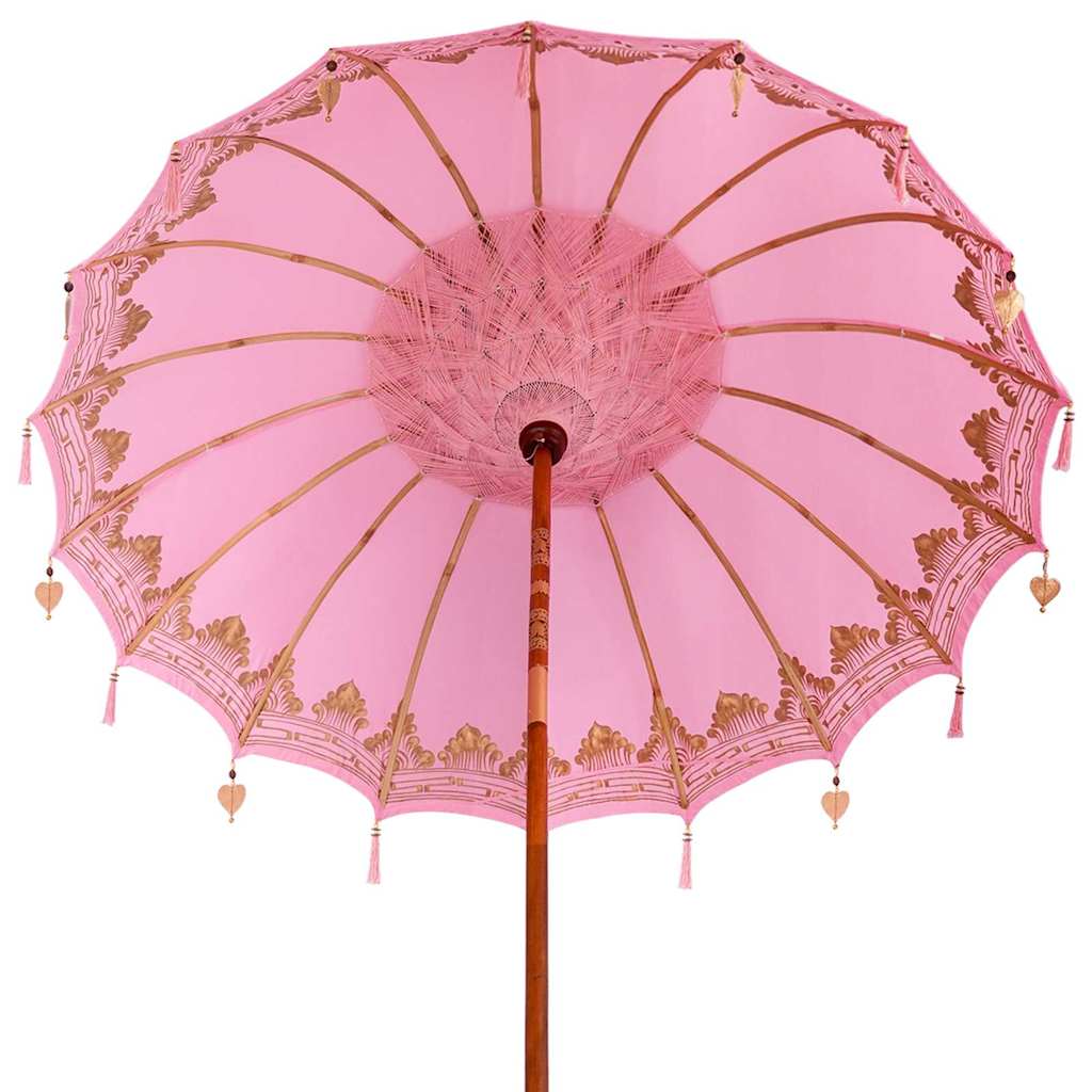 Balinese Parasol Pink 215 x 215 x 260 cm Cotton and solid wood