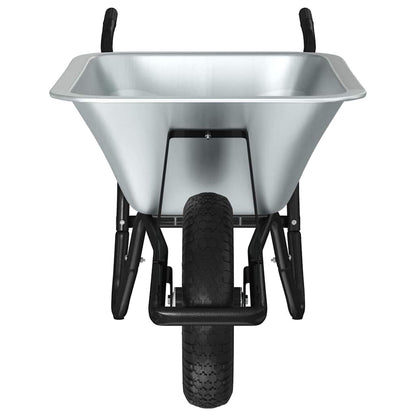 Wheelbarrow Silver and Black 141 x 60 x 57 cm Steel