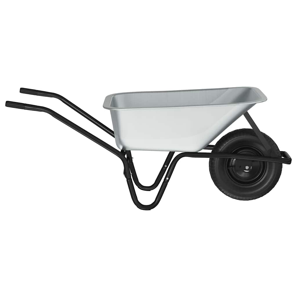 Wheelbarrow Silver and Black 141 x 60 x 57 cm Steel