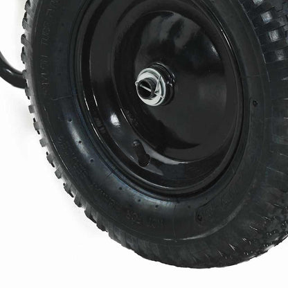 Wheelbarrow Silver and Black 124 x 73 x 65 cm Steel