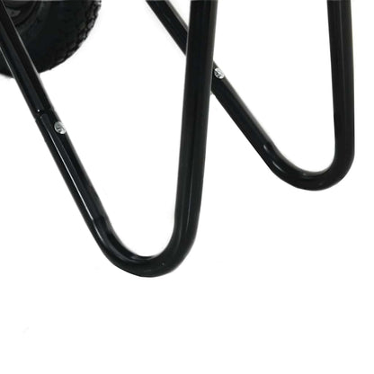 Wheelbarrow Silver and Black 124 x 73 x 65 cm Steel