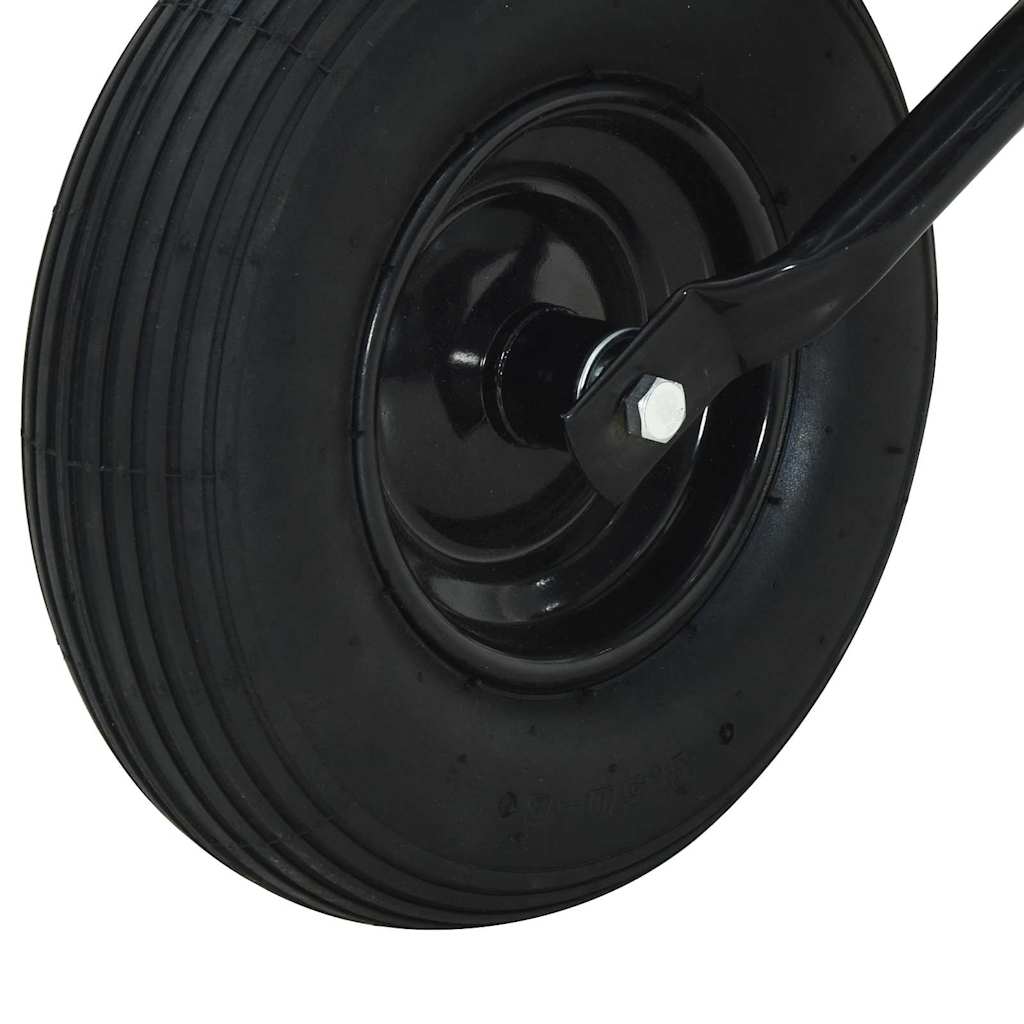 Wheelbarrow Silver and Black 133 x 62.5 x 58 cm Steel