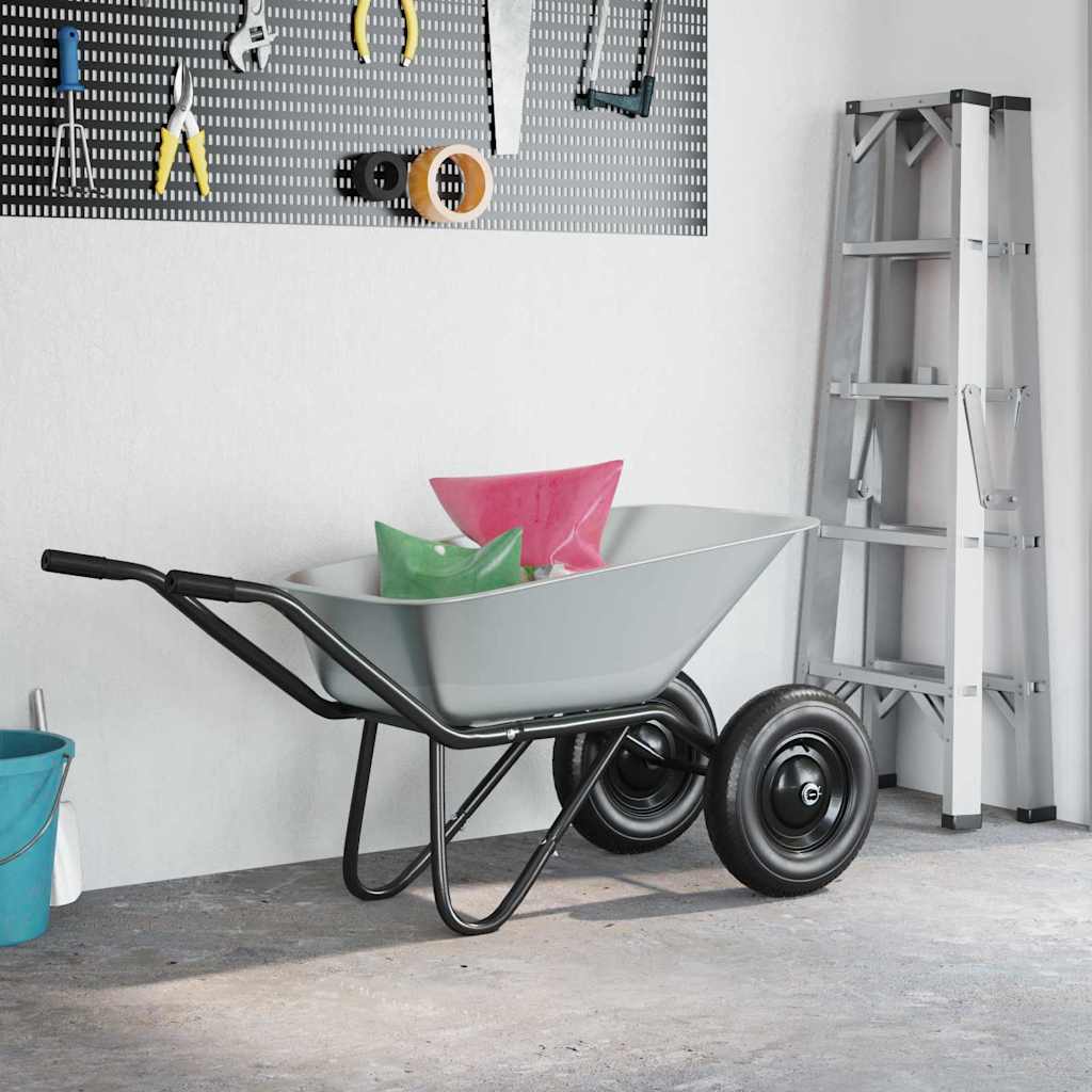 Wheelbarrow Tray Replacement Silver 88 x 60 x 32 cm Steel