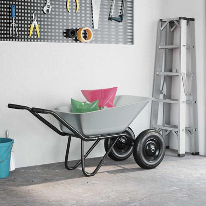 Wheelbarrow Tray Replacement Silver 88 x 60 x 32 cm Steel