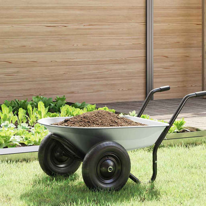 Wheelbarrow Tray Replacement Silver 90 x 63 x 28 cm Steel