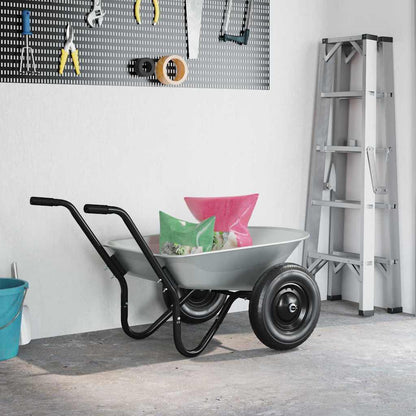 Wheelbarrow Tray Replacement Silver 90 x 63 x 28 cm Steel