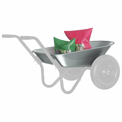 Wheelbarrow Tray Replacement Silver 90 x 63 x 28 cm Steel