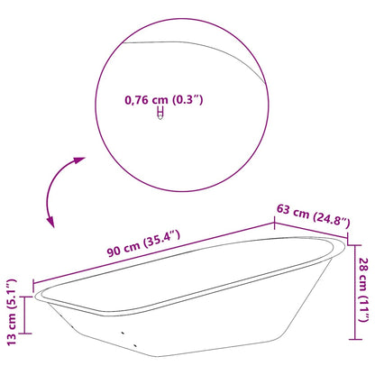 Wheelbarrow Tray Replacement Silver 90 x 63 x 28 cm Steel