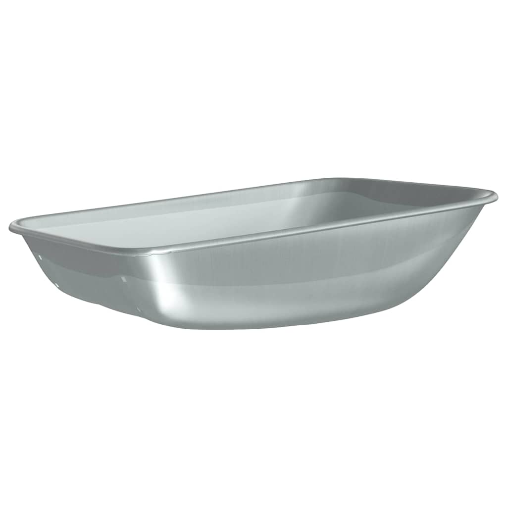 Wheelbarrow Tray Replacement Silver 80 x 60 x 25 cm Steel