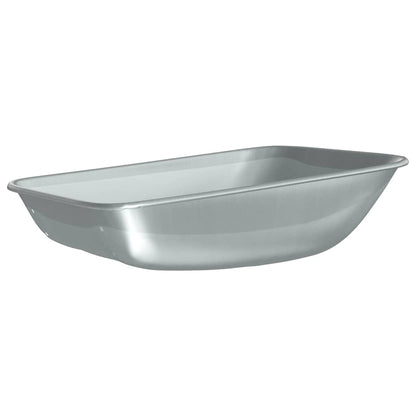 Wheelbarrow Tray Replacement Silver 80 x 60 x 25 cm Steel