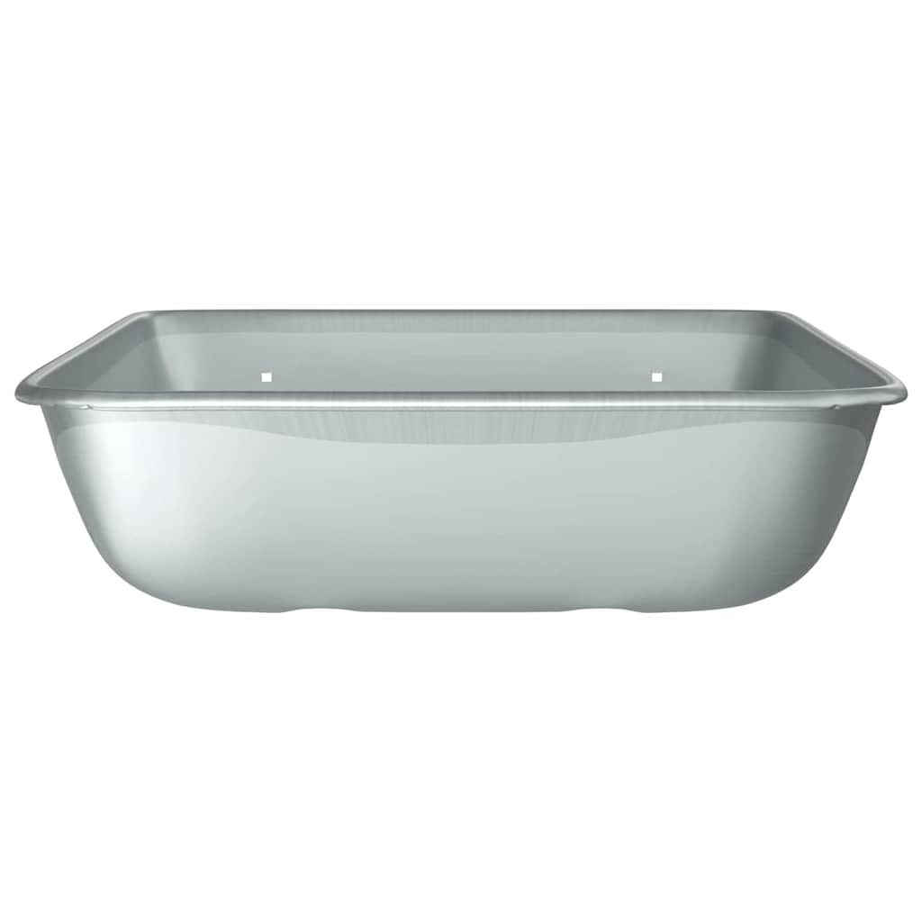 Wheelbarrow Tray Replacement Silver 80 x 60 x 25 cm Steel