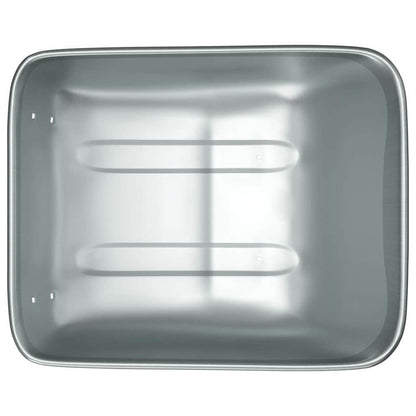 Wheelbarrow Tray Replacement Silver 80 x 60 x 25 cm Steel