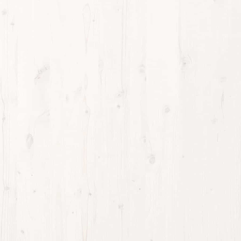 Bed Frame White 215.5 x 185.5 x 69.5 cm Solid Pine Wood