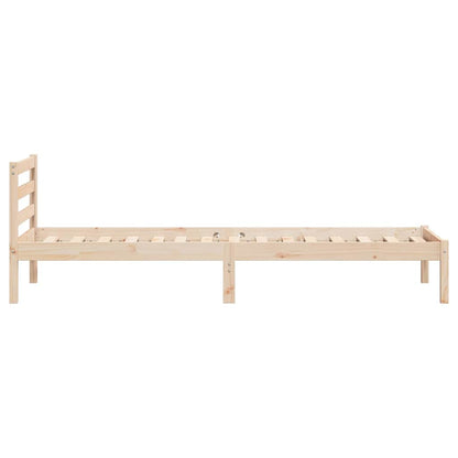 Bed Frame Brown 225.5 x 85.5 x 69.5 cm Solid Pine Wood