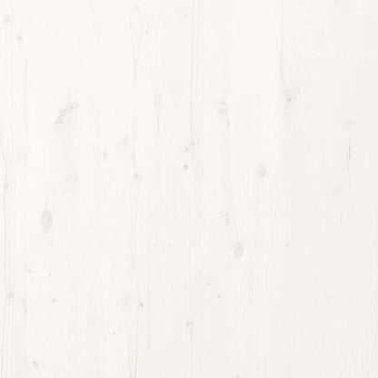 Bed Frame White 225.5 x 205.5 x 69.5 cm Solid Pine Wood