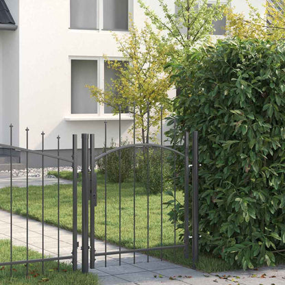 Garden Gate with Lock Woerden Grey 125 x 100 cm Steel