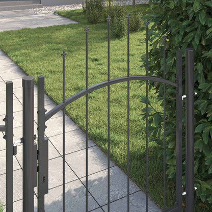 Garden Gate with Lock Woerden Grey 150 x 100 cm Steel