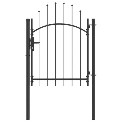 Garden Gate with Lock Woerden Grey 150 x 100 cm Steel
