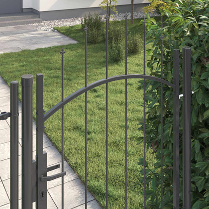 Garden Gate with Lock Woerden Grey 175 x 100 cm Steel