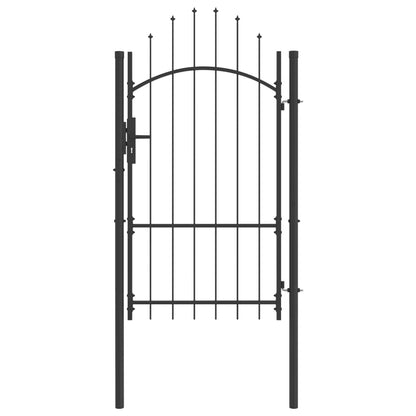 Garden Gate with Lock Woerden Grey 175 x 100 cm Steel