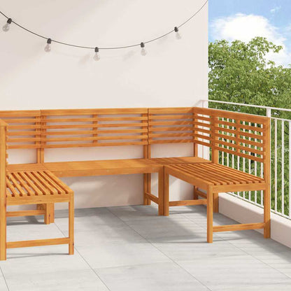 Garden Bench Set 5 pcs Brown Solid Acacia Wood