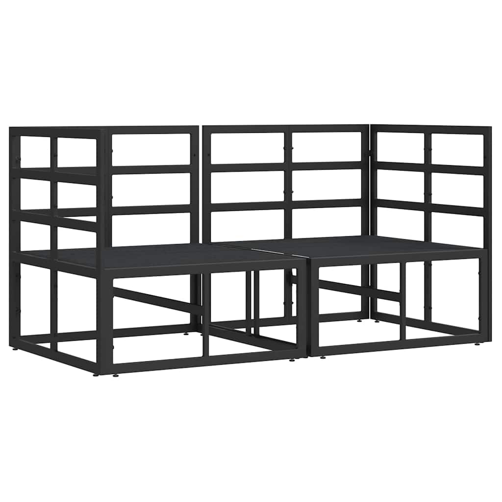 Outdoor Furniture 2 Piece Black and Anthracite Metal