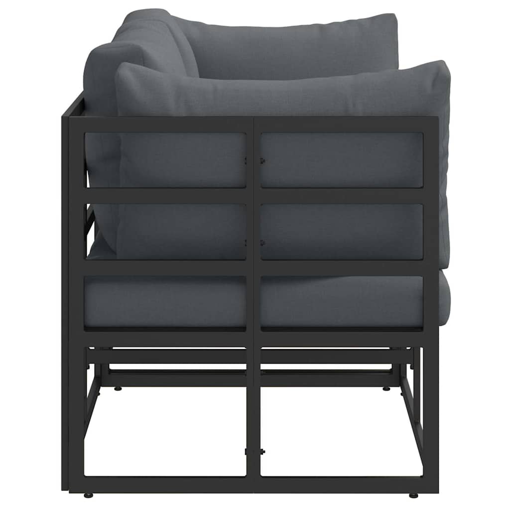 Outdoor Furniture 2 Piece Black and Anthracite Metal