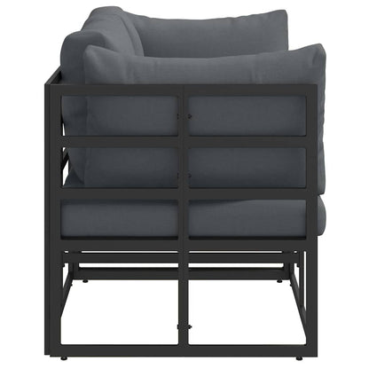 Outdoor Furniture 2 Piece Black and Anthracite Metal