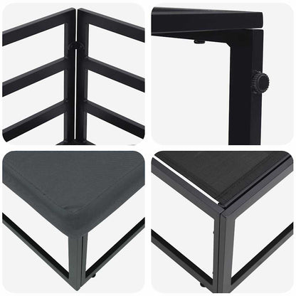 Outdoor Furniture 3 Piece Black and Anthracite Metal
