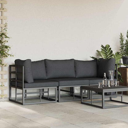Outdoor Furniture 3 Piece Black and Anthracite Metal
